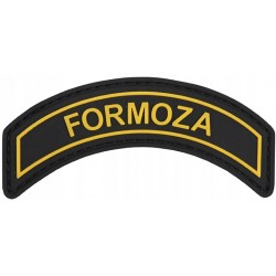 Naszywka FORMOZA łuczek czarny z rzepem 3d gumowa