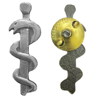 Odznaka korpusówka SŁUŻBA ZDROWIA ESKULAP metalowa