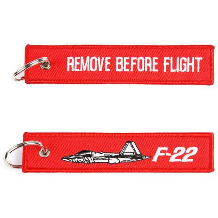 Brelok Zawieszka REMOVE BEFORE FLIGHT F-22 MYŚLIWIEC