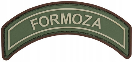 Naszywka FORMOZA łuczek zielony z rzepem 3d gumowa