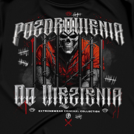 ULICZNY T-SHIRT SKULL RED