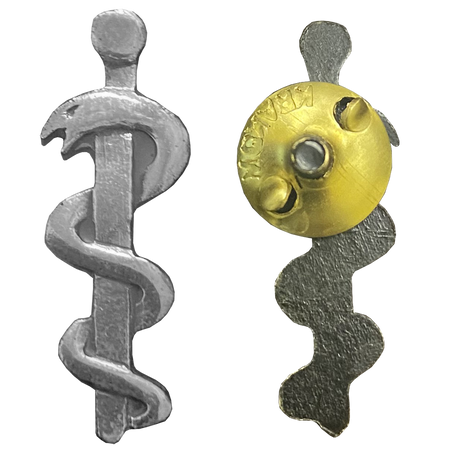 Odznaka korpusówka SŁUŻBA ZDROWIA ESKULAP metalowa