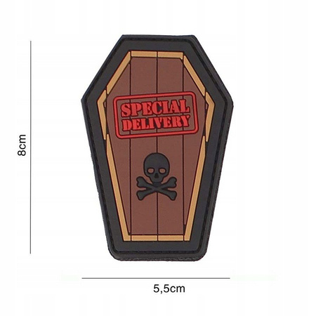 Naszywka TRUMNA SPECIAL DELIVERY z rzepem 3d gumowa