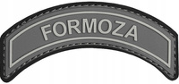 Naszywka FORMOZA łuczek szary z rzepem 3d gumowa