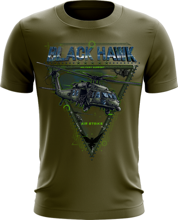 Black Hawk Support Koszulka ze ŚMIGŁOWCEM