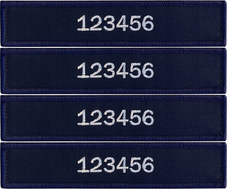 NUMER ID NASZYWKA POLICJA Z NUMEREM SŁUŻBOWYM 4 sztuki