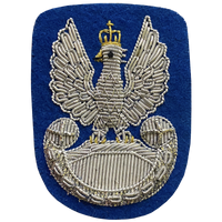Godło orzeł na beret wyjściowy niebieski BAJORKO