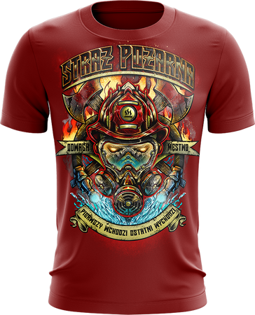 Straż Pożarna Pierwszy Wchodzi Ostatni Wychodzi Termoaktywna