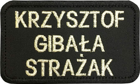Naszywka imiennik strażacki srebrna