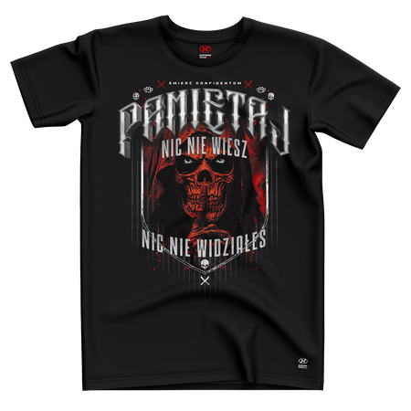 ULICZNY T-SHIRT SKULL RED