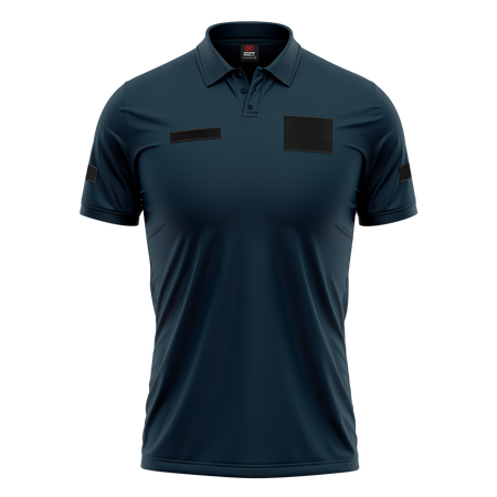 WOJSKOWA KOSZULKA POLO Z RZEPAMI - MARYNARKA WOJENNA