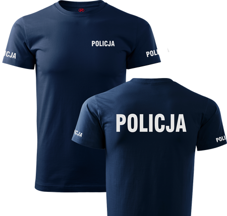 Policja odblaskowa Granatowa bawełniana