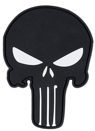 NASZYWKA PUNISHER GUMOWA PVC Z RZEPEM