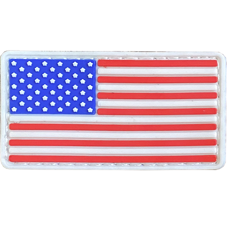 Naszywka Flaga USA pvc gumowa z rzepem