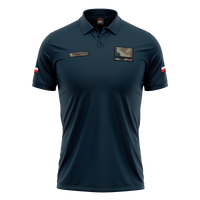 WOJSKOWA KOSZULKA POLO Z RZEPAMI - MARYNARKA WOJENNA