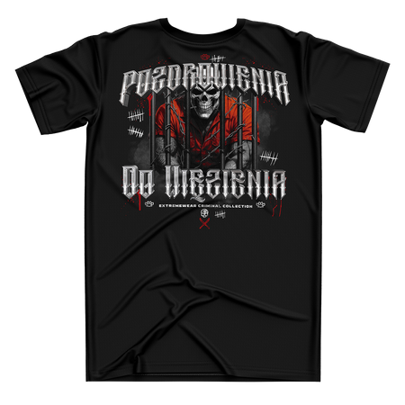 ULICZNY T-SHIRT SKULL RED