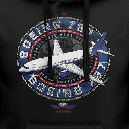 BLUZA Z KAPTUREM BOEING 737 Vintage