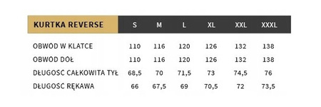 Texar Kurtka Puchowa ciepła Reverse Dwustronna WZ93