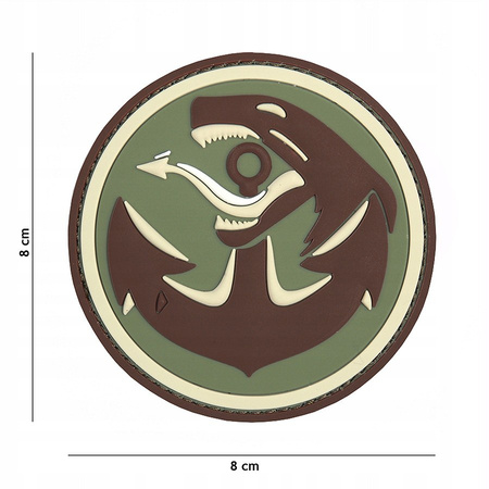 Naszywka FORMOZA pvc gumowa OLIV BROWN z rzepem