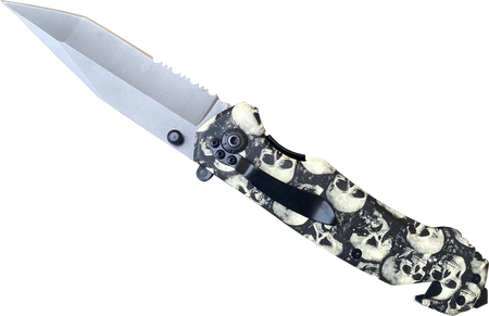 Nóż ratowniczy półautomatyczny KANDAR z czaszkami