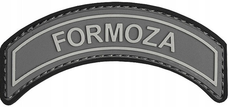 Naszywka FORMOZA łuczek szary z rzepem 3d gumowa