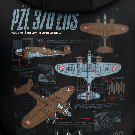 BLUZA Z KAPTUREM PZL 37B ŁOŚ Tech