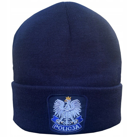 Czapka zimowa POLICJA granatowa