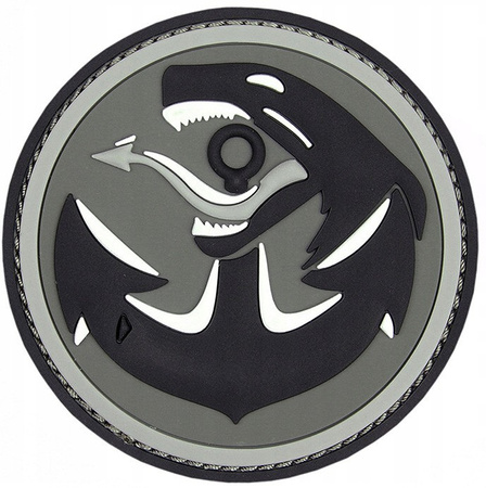 Naszywka FORMOZA pvc gumowa SZARA z rzepem