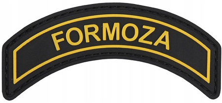 Naszywka FORMOZA łuczek czarny z rzepem 3d gumowa