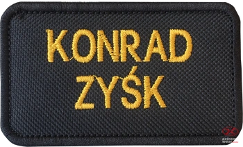 Naszywka imiennik strażacki złoty