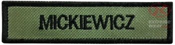 Naszywka Imiennik Patch Khaki CO