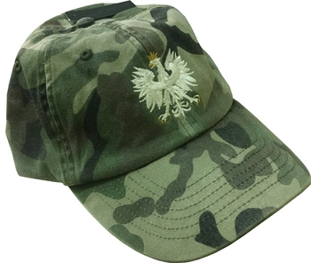 Czapka z daszkiem moro z orłem