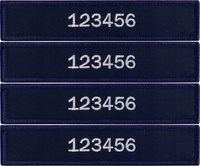 NUMER ID NASZYWKA POLICJA Z NUMEREM SŁUŻBOWYM 4 sztuki