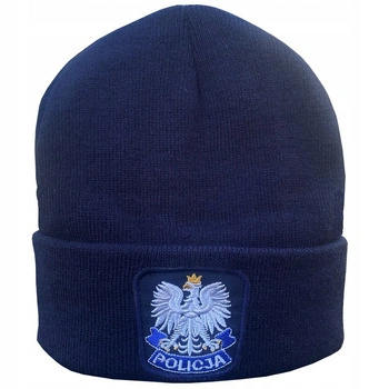 Czapka zimowa POLICJA granatowa
