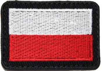 Flaga na mundur biało czerwona