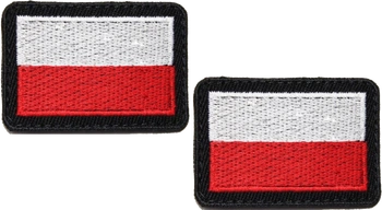 Flaga na mundur biało czerwona x 2 sztuki