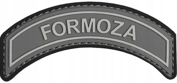 Naszywka FORMOZA łuczek szary z rzepem 3d gumowa