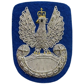 Godło orzeł na beret wyjściowy niebieski BAJORKO