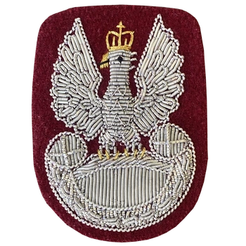 Godło orzeł na beret wyjściowy bordowy BAJORKO