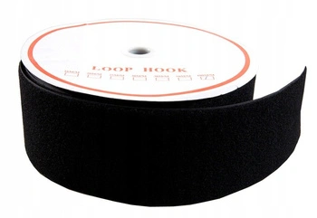 RZEP TAŚMA RZEPOWA 100MM CZARNA MIĘKKA PĘTELKA 25m