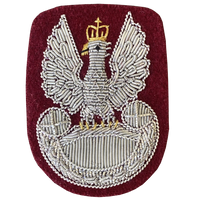 Godło orzeł na beret wyjściowy bordowy BAJORKO