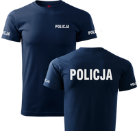 Policja odblaskowa Granatowa bawełniana