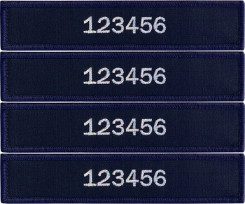 NUMER ID NASZYWKA POLICJA Z NUMEREM SŁUŻBOWYM 4 sztuki