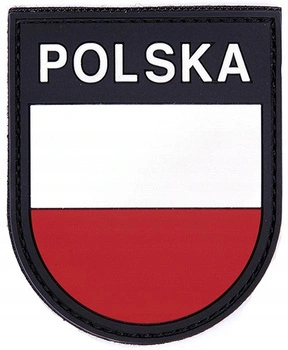 Naszywka 3D Polska PVC z rzepem