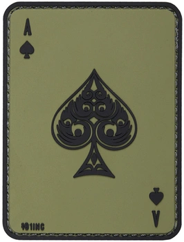 NASZYWKA AS PIK ACE OF SPADES Z RZEPEM